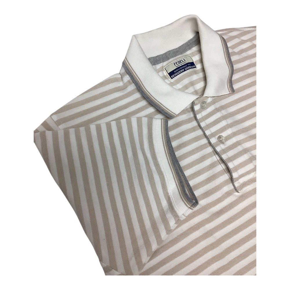 Fedeli Polo Shirt Mens M slim fit made in Italy EU 54